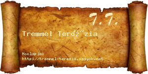 Tremmel Terézia névjegykártya